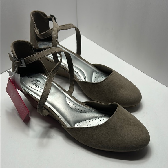 Taupe Wedge Sandals - Picture 2 of 4